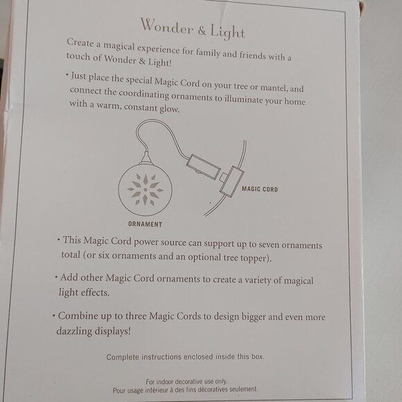 Hallmark Wonder & Light Magic 2 Expansion Cords plus box No power cable - Picture 4 of 4
